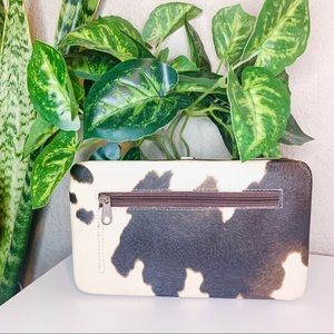 Cow Print Clasp Wallet